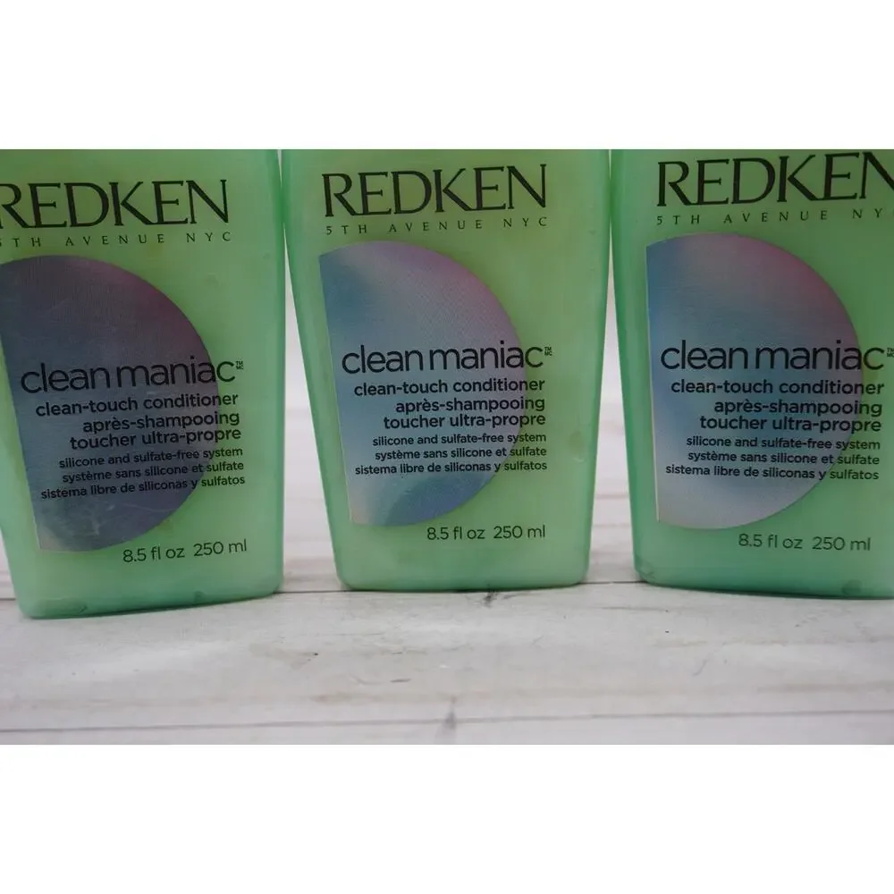 LOT OF 3 REDKEN CLEAN MANIAC CONDITIONER 8.5 OZ